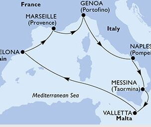 8-Tages-Schiffsreise: MSC Magnifica - schimmerndes Mittelmeer