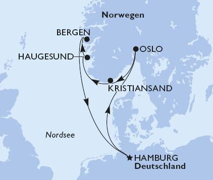 8-Tages-Kreuzfahrt: MSC Preziosa –Fjorde & Musical „König der Löwen“